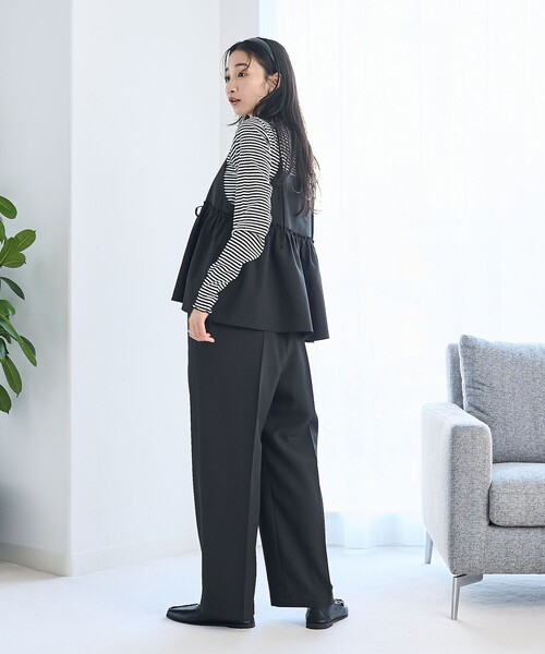 coen(コーエン)の「リネンライクキャミソールセットアップ(サロペット/オーバーオール・レディース・モカ/ブラック/ベージュ・M/L)」の6枚目の写真