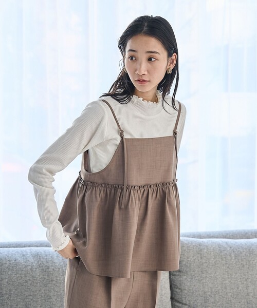 coen(コーエン)の「リネンライクキャミソールセットアップ(サロペット/オーバーオール・レディース・モカ/ブラック/ベージュ・M/L)」の18枚目の写真