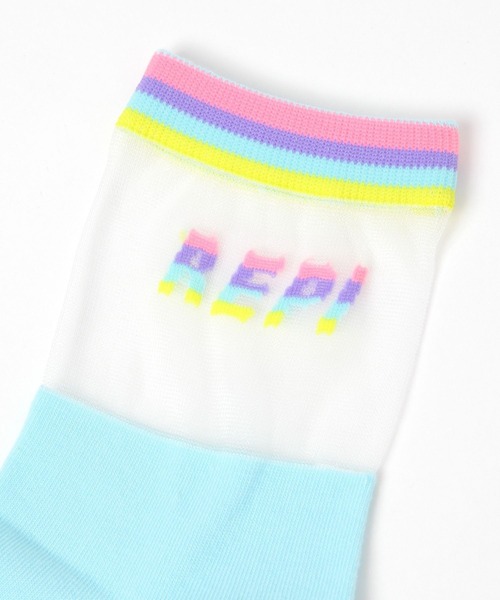 repipi armario(レピピ アルマリオ)の「REPIPIラインシースルーソックス(ソックス/靴下・キッズ・ブルー/ブラック・FREE)」の5枚目の写真
