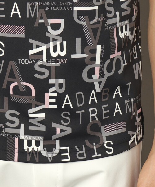 ADABAT STREAM(アダバットストリーム)の「UVカット/吸水速乾 タイポグラフィポロシャツ(ポロシャツ・メンズ・ブラック系/ホワイト系1・46/48/50/52)」の18枚目の写真