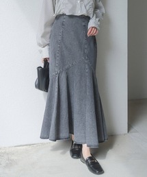 Bab | 8ozケミカルデニム変形マーメイドスカート(デニムスカート)