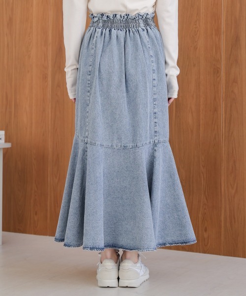 Bab（バブ）の「8ozケミカルデニム変形マーメイドスカート（デニムスカート・レディース・ブルー/ブラック・M）」の22枚目の写真