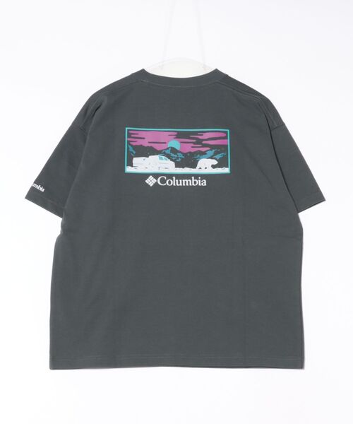 Columbia（コロンビア）の「【ムラサキスポーツ限定】columbia/コロンビア オーバーサイズTシャツ 半袖T UVケア バックプリント PM4502（Tシャツ/カットソー・メンズ・ブラウン系その他2/ブラック×ブルー/ホワイト×グレー/ブラウン系その他/チャコールグレー×パープル/チャコールグレー×ブラック/ブラック×グレー/ホワイト系その他/ホワイト×イエロー/ブラック×ピンク/ベージュ系その他/グリーン系その他・S/M/L/XL）」の16枚目の写真