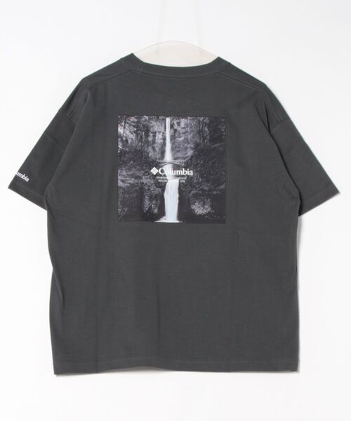 Columbia（コロンビア）の「【ムラサキスポーツ限定】columbia/コロンビア オーバーサイズTシャツ 半袖T UVケア バックプリント PM4502（Tシャツ/カットソー・メンズ・ブラウン系その他2/ブラック×ブルー/ホワイト×グレー/ブラウン系その他/チャコールグレー×パープル/チャコールグレー×ブラック/ブラック×グレー/ホワイト系その他/ホワイト×イエロー/ブラック×ピンク/ベージュ系その他/グリーン系その他・S/M/L/XL）」の18枚目の写真