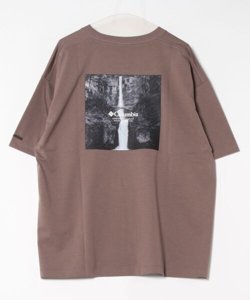 Columbia（コロンビア）の「【ムラサキスポーツ限定】columbia/コロンビア オーバーサイズTシャツ 半袖T UVケア バックプリント PM4502（Tシャツ/カットソー・メンズ・ブラウン系その他2/ブラック×ブルー/ホワイト×グレー/ブラウン系その他/チャコールグレー×パープル/チャコールグレー×ブラック/ブラック×グレー/ホワイト系その他/ホワイト×イエロー/ブラック×ピンク/ベージュ系その他/グリーン系その他・S/M/L/XL）」の19枚目の写真