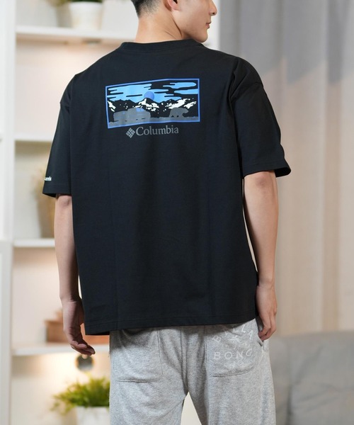 Columbia（コロンビア）の「【ムラサキスポーツ限定】columbia/コロンビア オーバーサイズTシャツ 半袖T UVケア バックプリント PM4502（Tシャツ/カットソー・メンズ・ブラウン系その他2/ブラック×ブルー/ホワイト×グレー/ブラウン系その他/チャコールグレー×パープル/チャコールグレー×ブラック/ブラック×グレー/ホワイト系その他/ホワイト×イエロー/ブラック×ピンク/ベージュ系その他/グリーン系その他・S/M/L/XL）」の5枚目の写真