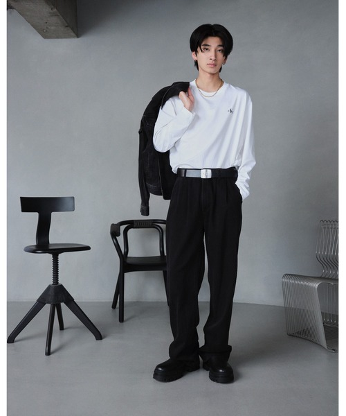 90S ストレートブラック ミストデニムパンツ（デニムパンツ