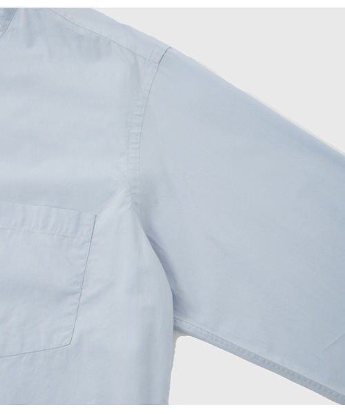 ADAM ET ROPE'（アダムエロペ）の「【Sea Island Cotton】バンドカラー シャツ（シャツ/ブラウス・メンズ・ホワイト/ネイビー/サックスブルー・L/M）」の8枚目の写真