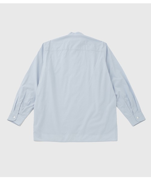 ADAM ET ROPE'（アダムエロペ）の「【Sea Island Cotton】バンドカラー シャツ（シャツ/ブラウス・メンズ・ホワイト/ネイビー/サックスブルー・L/M）」の11枚目の写真