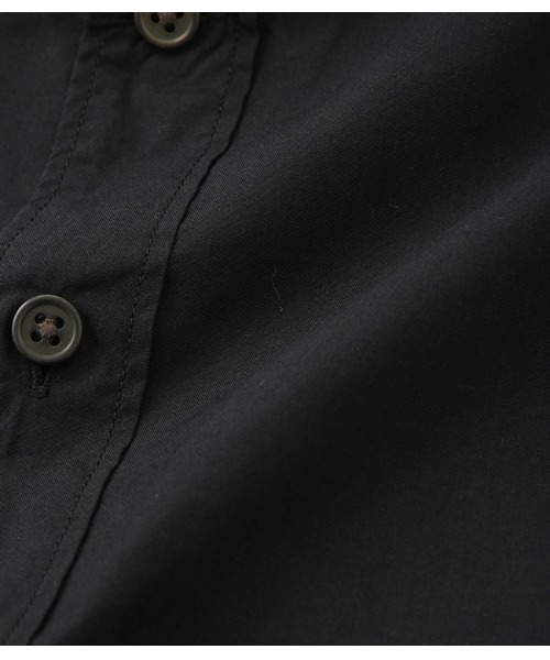 ADAM ET ROPE'（アダムエロペ）の「【Sea Island Cotton】バンドカラー シャツ（シャツ/ブラウス・メンズ・ホワイト/ネイビー/サックスブルー・L/M）」の6枚目の写真