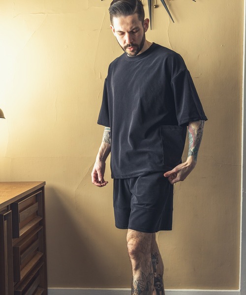 MR.OLIVE(ミスターオリーブ)の「MICRO RESORT PILE / EASY SHORTS(スウェットパンツ・メンズ・ネイビー/ブラック・MEDIUM/LARGE)」の9枚目の写真