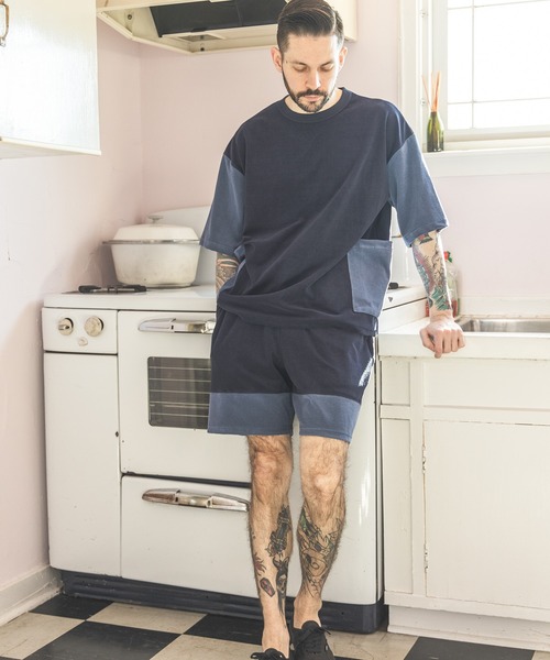 MR.OLIVE(ミスターオリーブ)の「MICRO RESORT PILE / EASY SHORTS(スウェットパンツ・メンズ・ネイビー/ブラック・MEDIUM/LARGE)」の11枚目の写真