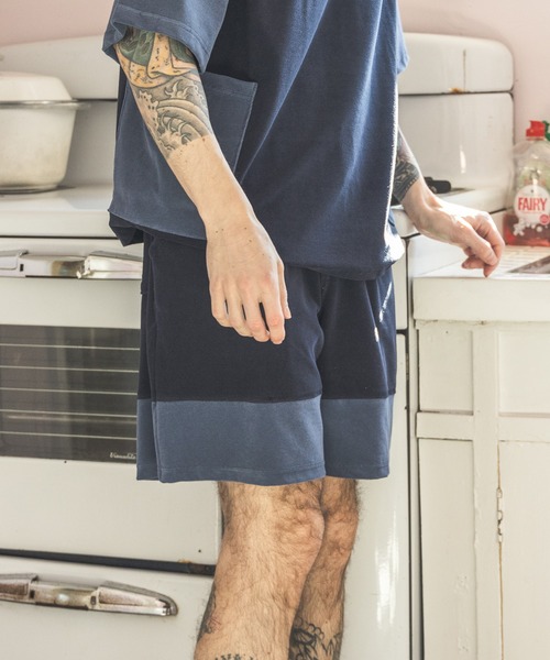 MR.OLIVE(ミスターオリーブ)の「MICRO RESORT PILE / EASY SHORTS(スウェットパンツ・メンズ・ネイビー/ブラック・MEDIUM/LARGE)」の12枚目の写真