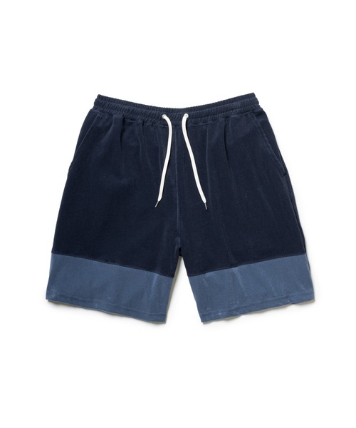 MR.OLIVE(ミスターオリーブ)の「MICRO RESORT PILE / EASY SHORTS(スウェットパンツ・メンズ・ネイビー/ブラック・MEDIUM/LARGE)」の18枚目の写真