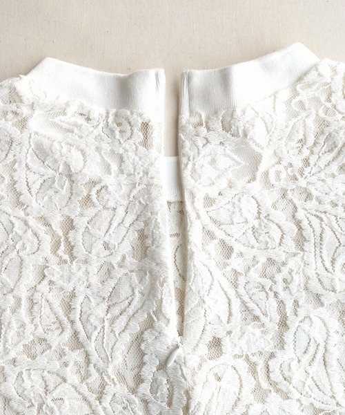 Q（キュー）の「レースオーバーサイズT（Tシャツ/カットソー・レディース・ブラック/ホワイト・MEDIUM）」の17枚目の写真