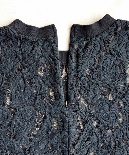 Q（キュー）の「レースオーバーサイズT（Tシャツ/カットソー・レディース・ブラック/ホワイト・MEDIUM）」の18枚目の写真