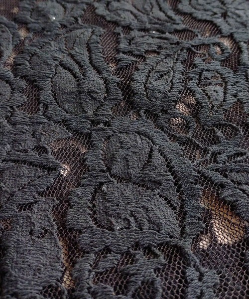 Q（キュー）の「レースオーバーサイズT（Tシャツ/カットソー・レディース・ブラック/ホワイト・MEDIUM）」の20枚目の写真