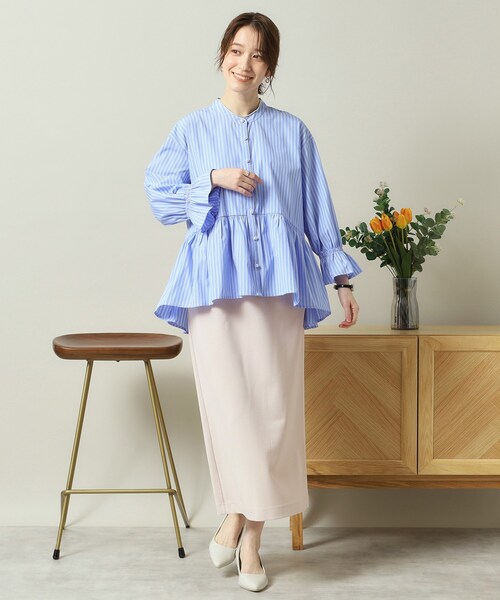 ITS'DEMO(イッツデモ)の「【洗濯機OK/吸水速乾/UVカット】カットジョーゼットスカート(スカート・レディース・ブラック/ナチュラル/レッド系・00)」の9枚目の写真