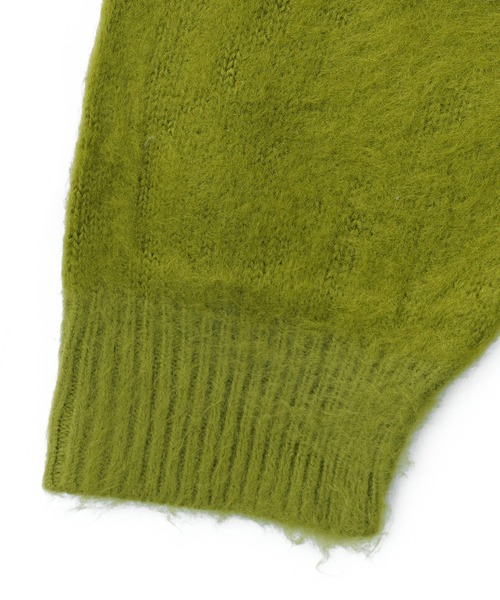 styles(スタイルス)の「BUTTER Mohair Button Up Knitted Shirt(カーディガン/ボレロ・メンズ・グリーン/ベージュ・L)」の4枚目の写真