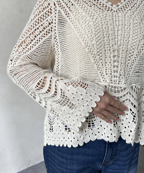 TODAYFUL - 新品　machatt 完売商品　クロシェニットプルオーバー(ベージュ) TODAYFUL - 新品 machatt 完売商品 クロシェニットプルオーバー