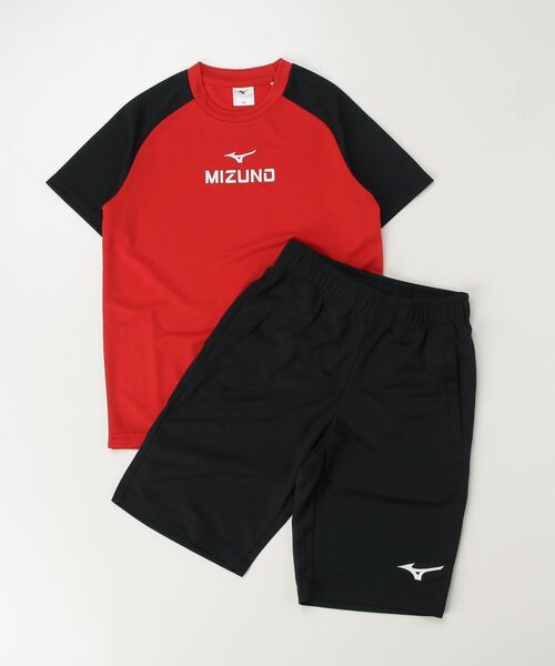 MIZUNO(ミズノ )の「ミズノ Tシャツ・ハーフパンツセット_(Tシャツ/カットソー・キッズ・レッド/ブルー・130cm/140cm/150cm/160cm)」の2枚目の写真