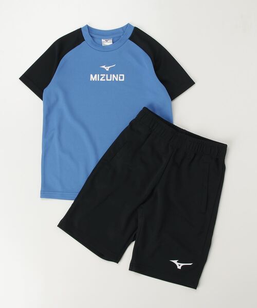 MIZUNO(ミズノ )の「ミズノ Tシャツ・ハーフパンツセット_(Tシャツ/カットソー・キッズ・レッド/ブルー・130cm/140cm/150cm/160cm)」の1枚目の写真