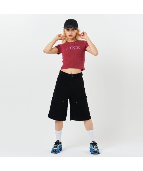 atmos pink（アトモスピンク）の「atmos pink Painter Half Pants / アトモス ピンク ペインター ハーフ パンツ（その他パンツ・レディース・ブラック/ブルー・M/S）」の3枚目の写真