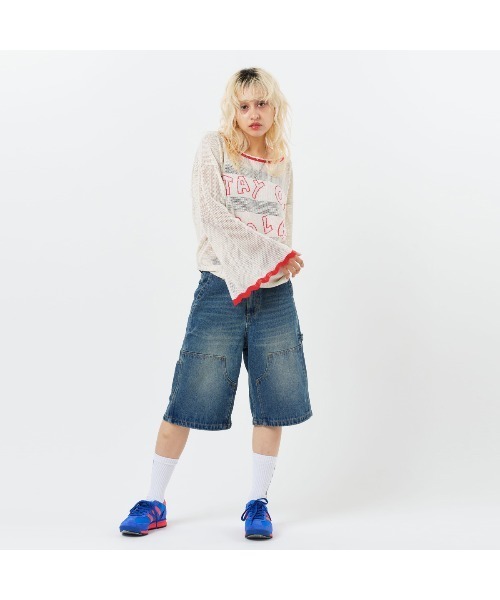 atmos pink（アトモスピンク）の「atmos pink Painter Half Pants / アトモス ピンク ペインター ハーフ パンツ（その他パンツ・レディース・ブラック/ブルー・M/S）」の12枚目の写真