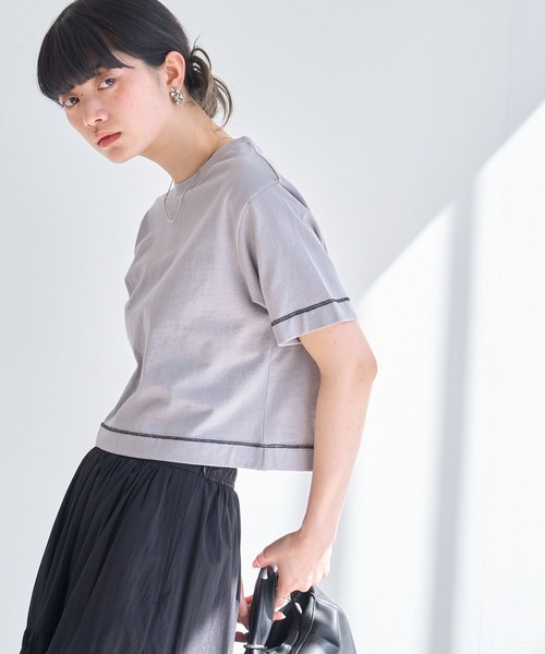 NOGLE(ノグル)の「【NOGLE/ノグル】無地/ステッチコンパクトTEE(Tシャツ/カットソー・レディース・チャコール/グレー系その他2/レッド/ライトグレー/ホワイト系その他/ホワイト/ブラウン系その他/グレー系その他/ブラック/ブラック系その他/ブラウン・FREE)」の8枚目の写真