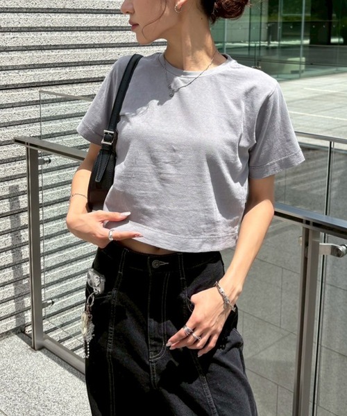 NOGLE(ノグル)の「【NOGLE/ノグル】無地/ステッチコンパクトTEE(Tシャツ/カットソー・レディース・チャコール/グレー系その他2/レッド/ライトグレー/ホワイト系その他/ホワイト/ブラウン系その他/グレー系その他/ブラック/ブラック系その他/ブラウン・FREE)」の6枚目の写真