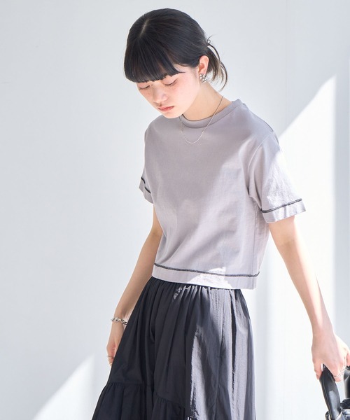 NOGLE(ノグル)の「【NOGLE/ノグル】無地/ステッチコンパクトTEE(Tシャツ/カットソー・レディース・チャコール/グレー系その他2/レッド/ライトグレー/ホワイト系その他/ホワイト/ブラウン系その他/グレー系その他/ブラック/ブラック系その他/ブラウン・FREE)」の19枚目の写真