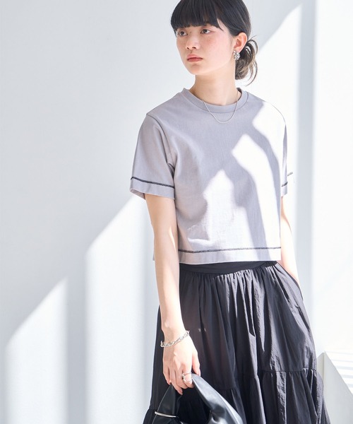 NOGLE(ノグル)の「【NOGLE/ノグル】無地/ステッチコンパクトTEE(Tシャツ/カットソー・レディース・チャコール/グレー系その他2/レッド/ライトグレー/ホワイト系その他/ホワイト/ブラウン系その他/グレー系その他/ブラック/ブラック系その他/ブラウン・FREE)」の22枚目の写真