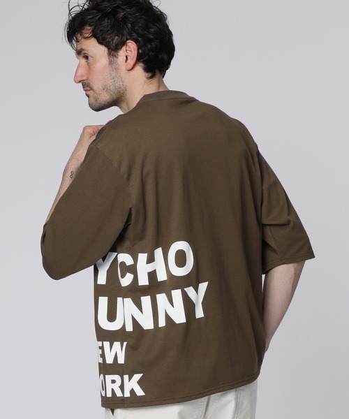 Psycho Bunny（サイコバニー）の「[WEB限定]サイドロゴ ビッグシルエット Tシャツ（Tシャツ/カットソー・メンズ・ブラック/ブルーグレー/ホワイト/カーキブラウン・SMALL/MEDIUM/LARGE/X-LARGE）」の22枚目の写真
