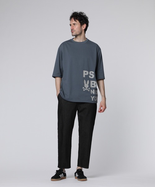 Psycho Bunny（サイコバニー）の「[WEB限定]サイドロゴ ビッグシルエット Tシャツ（Tシャツ/カットソー・メンズ・ブラック/ブルーグレー/ホワイト/カーキブラウン・SMALL/MEDIUM/LARGE/X-LARGE）」の17枚目の写真