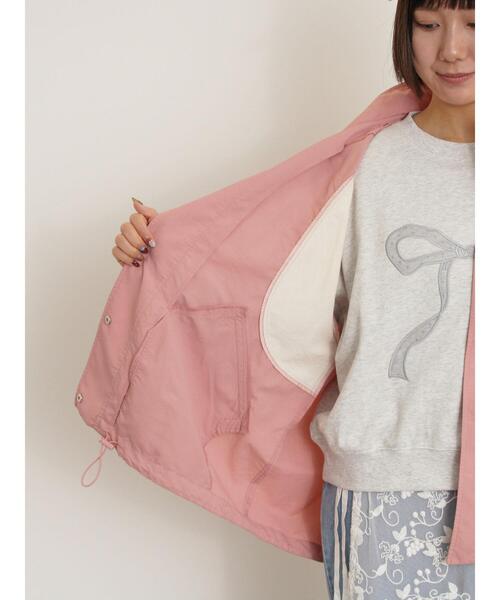 Samansa Mos2(サマンサ モスモス)の「【撥水加工】切替2WAY配色パーカー(ブルゾン・レディース・チャコールグレー/ベージュ/キナリ/ピンク・F)」の20枚目の写真