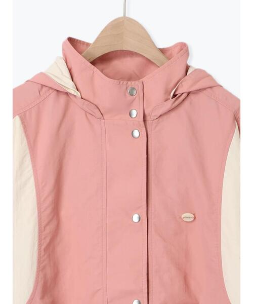 Samansa Mos2(サマンサ モスモス)の「【撥水加工】切替2WAY配色パーカー(ブルゾン・レディース・チャコールグレー/ベージュ/キナリ/ピンク・F)」の12枚目の写真