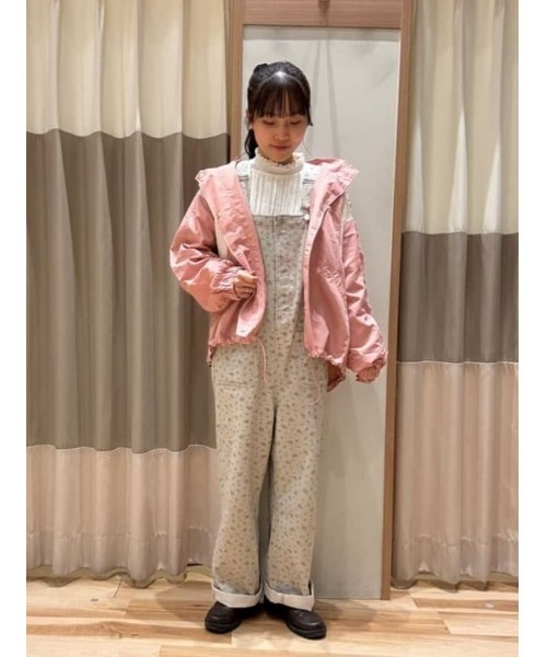 Samansa Mos2(サマンサ モスモス)の「【撥水加工】切替2WAY配色パーカー(ブルゾン・レディース・チャコールグレー/ベージュ/キナリ/ピンク・F)」の7枚目の写真