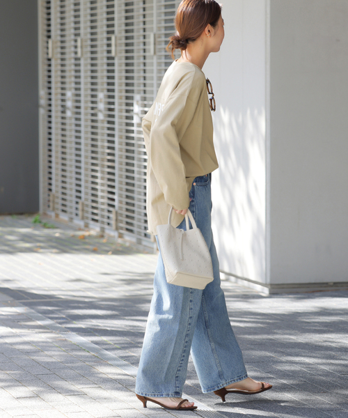 JOURNAL STANDARD relume(ジャーナルスタンダード レリューム)の「《追加》バックロゴフットボールTEE(Tシャツ/カットソー・レディース・イエロー/ホワイト/グレー・FREE)」の6枚目の写真