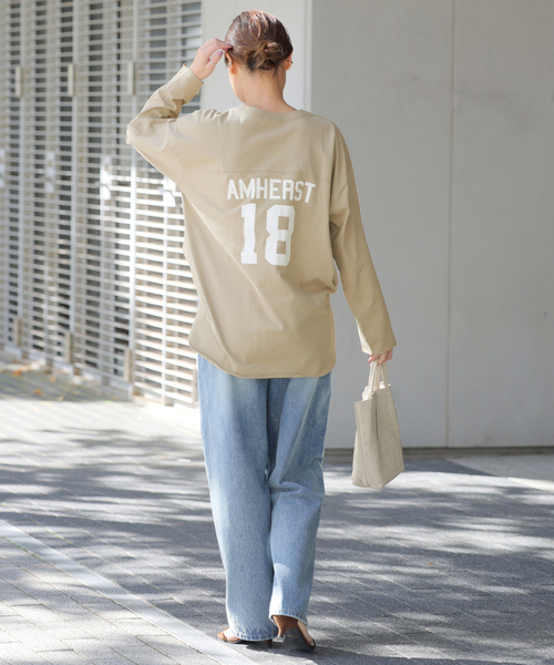 JOURNAL STANDARD relume(ジャーナルスタンダード レリューム)の「《追加》バックロゴフットボールTEE(Tシャツ/カットソー・レディース・イエロー/ホワイト/グレー・FREE)」の7枚目の写真