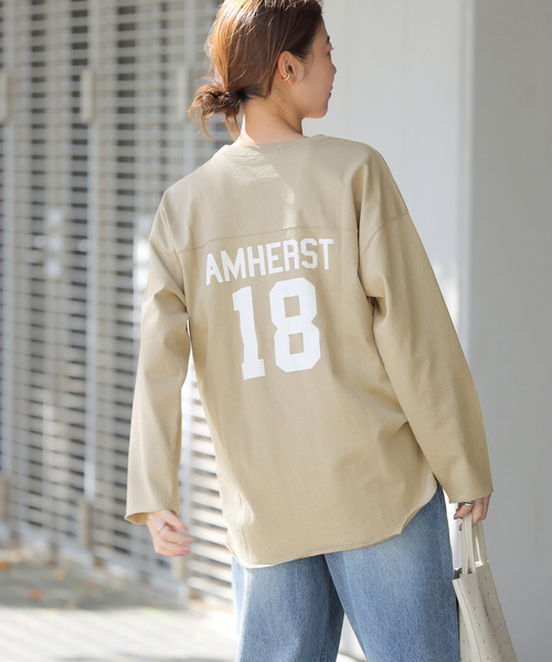 JOURNAL STANDARD relume(ジャーナルスタンダード レリューム)の「《追加》バックロゴフットボールTEE(Tシャツ/カットソー・レディース・イエロー/ホワイト/グレー・FREE)」の10枚目の写真