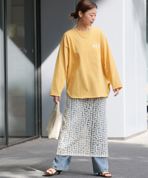 JOURNAL STANDARD relume(ジャーナルスタンダード レリューム)の「《追加》バックロゴフットボールTEE(Tシャツ/カットソー・レディース・イエロー/ホワイト/グレー・FREE)」の19枚目の写真