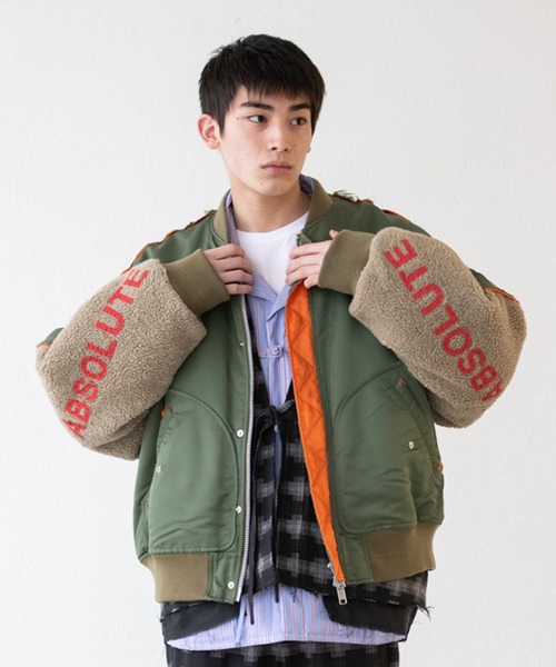 DISCOVERED MA-1ジャケット カーキ　BOA 3 セール】DISCOVERED BOA SLEEVE MA-1（MA-1）｜DISCOVERED