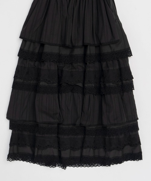 メゾンスペシャル レースファブリックドッキングスカート セール】Lace Fabric Docking Skirt/レースドッキングスカート