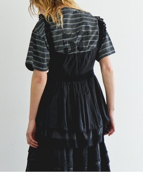 MAISON SPECIAL マルチドッキングレースワンピース Multi Fabric Docking Lace Dress/マルチドッキングレース