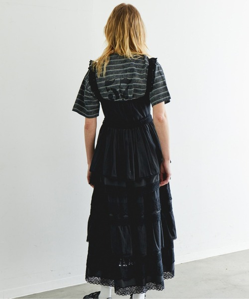 Multi Fabric Docking Lace Dress/マルチドッキングレース