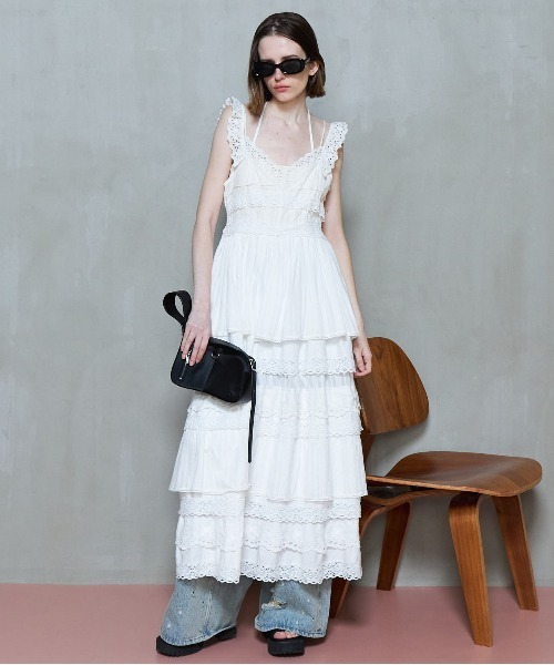 MAISON SPECIAL マルチドッキングレースワンピース MAISON SPECIAL（メゾンスペシャル）の「Multi Fabric Docking Lace