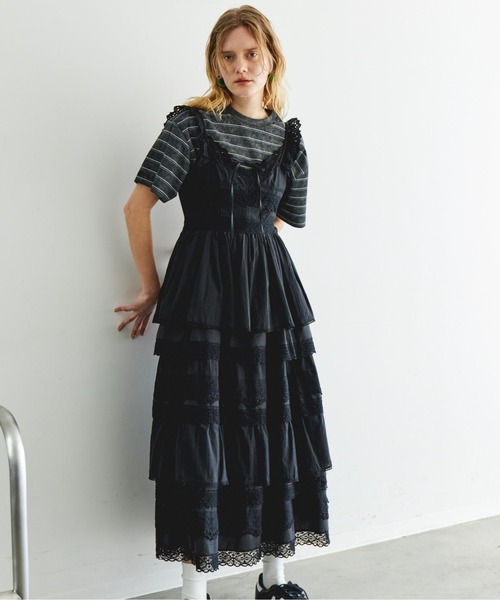 MAISON SPECIAL/メゾンスペシャル　ワンピース Multi Fabric Docking Lace Dress/マルチドッキングレース