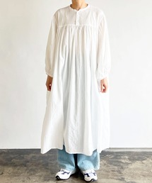 HARVESTY（ハーベスティ）の「HARVESTY / ハーベスティー DOBBY LACE BOHEMIAN ROBE (A42504) ドビーレース ボヘミアンローブ ギャザーワンピース（ワンピース）」