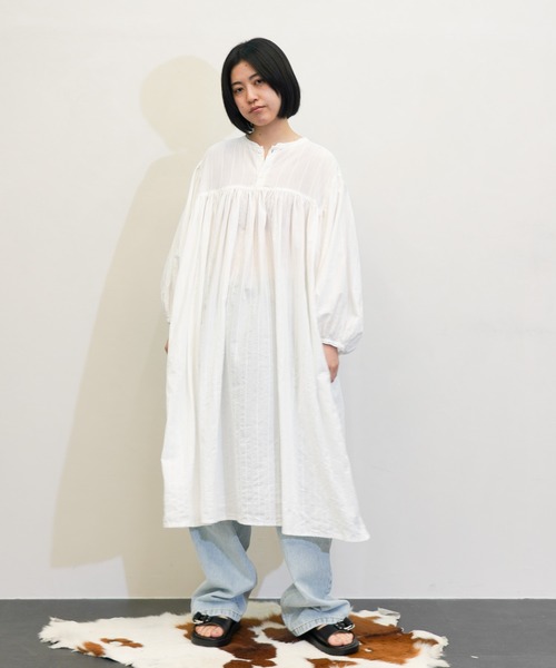 HARVESTY / ハーベスティー DOBBY LACE BOHEMIAN ROBE (A42504) ドビー