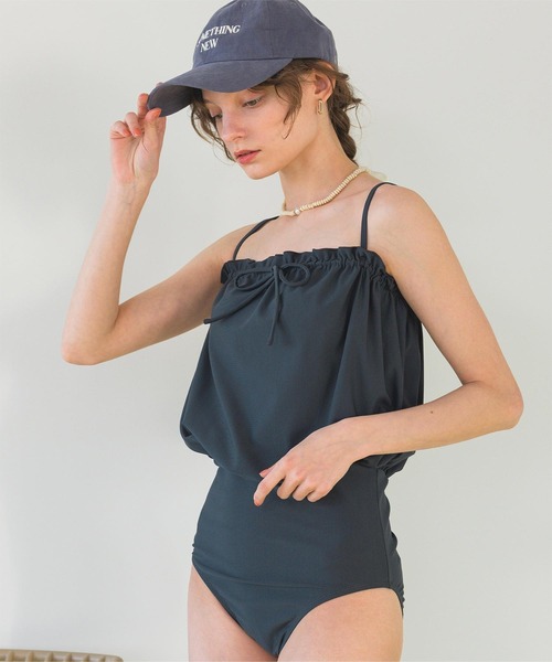 SEA DRESS（シードレス）の「サスティナブルブラウジングワンピース/水着（水着・レディース・ネイビー/ブラウン/ブラック・M/S/L）」の3枚目の写真